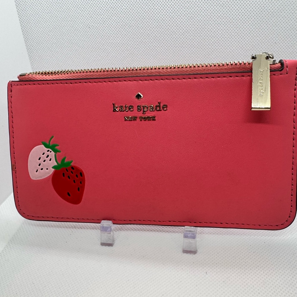 Kate Spade Coral Wallet with Strawberry Motif